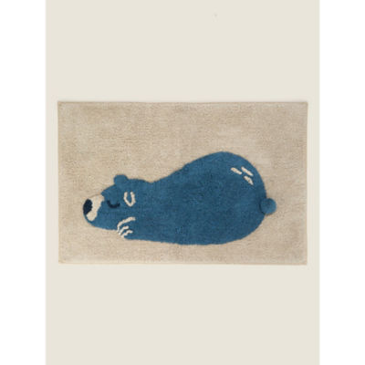 George Home Blue Bear Bath Mat