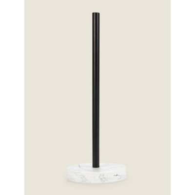 George Home White Marble Effect Toilet Roll Stand