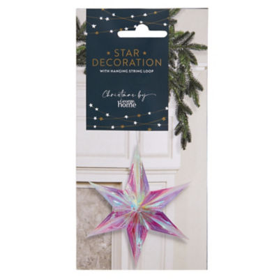 George Home Iridescent Star Decorations - 3 Pack