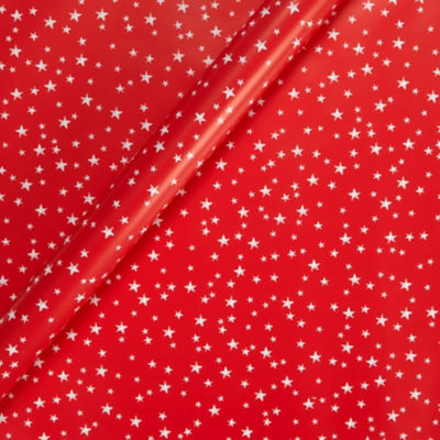 George Home Christmas Red Star Roll Wrap