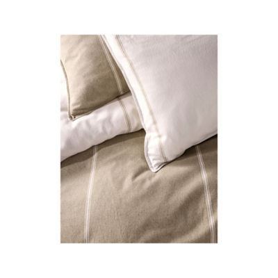 At Home with Stacey Solomon Natural Stripe Reversible Brushed Cotton Duvet Set - Super King