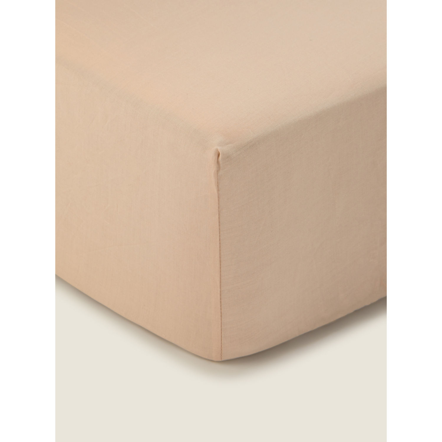 George Home Natural Plain Fitted Sheet King Bed Sheet