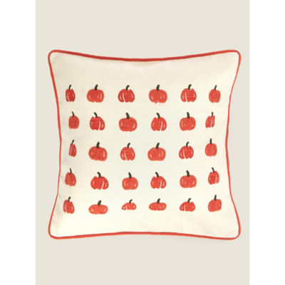 George Home Natural Little Linear Tufted Pumpkin Cushion