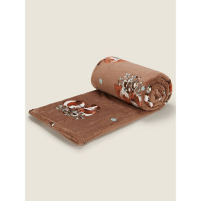 George Home Brown Autumn Guinea Pig Super Soft Throw