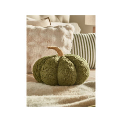 At Home with Stacey Solomon Green Pumpkin-Shaped Cushion