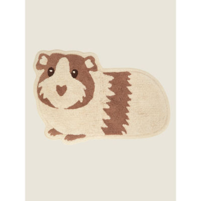 George Home Brown Guinea Pig-Shaped Bath Mat