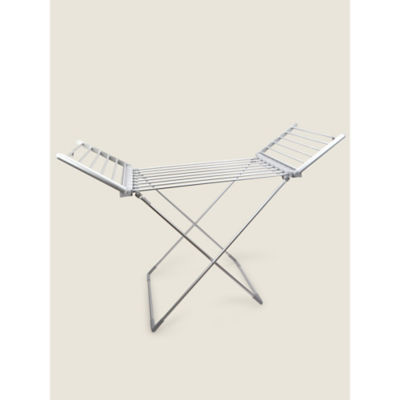 George Home Silver Heated Wing Clothes Airer