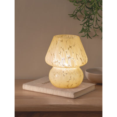 George Home Yellow Glass Mushroom Portable LED Lamp
