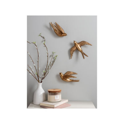 George Home Gold-Tone Decorative Birds - Set of 3