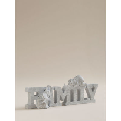 George Home Natural Elephant Family Sign