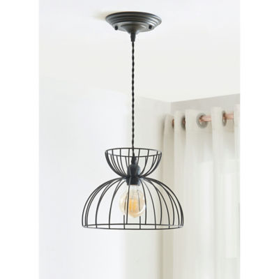 George Home Black Curved Wire Metal Shade