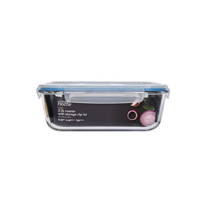 George Home Glass Roaster with clip lid 2.3L
