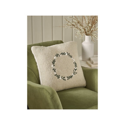 At Home with Stacey Solomon Stacey Solomon Natural Christmas Wreath Cushion