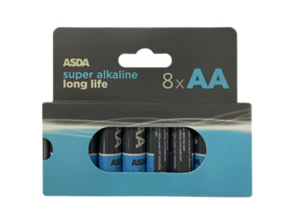 ASDA Super Alkaline Long Life AA 8 Pack
