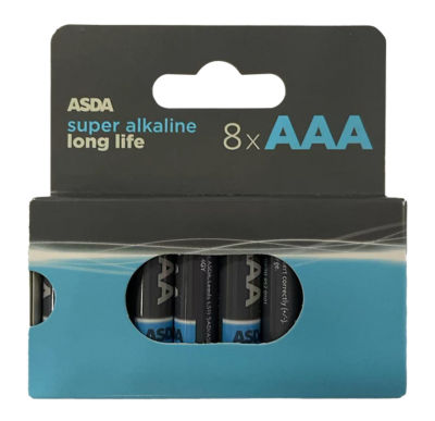 ASDA Asda Super Alkaline Long Life AAA 8 Pack