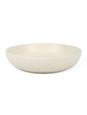 George Home Wide Rib Natural Pasta Bowl