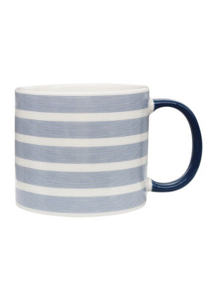 George Home Riviera Blue Stripe Stoneware Mug