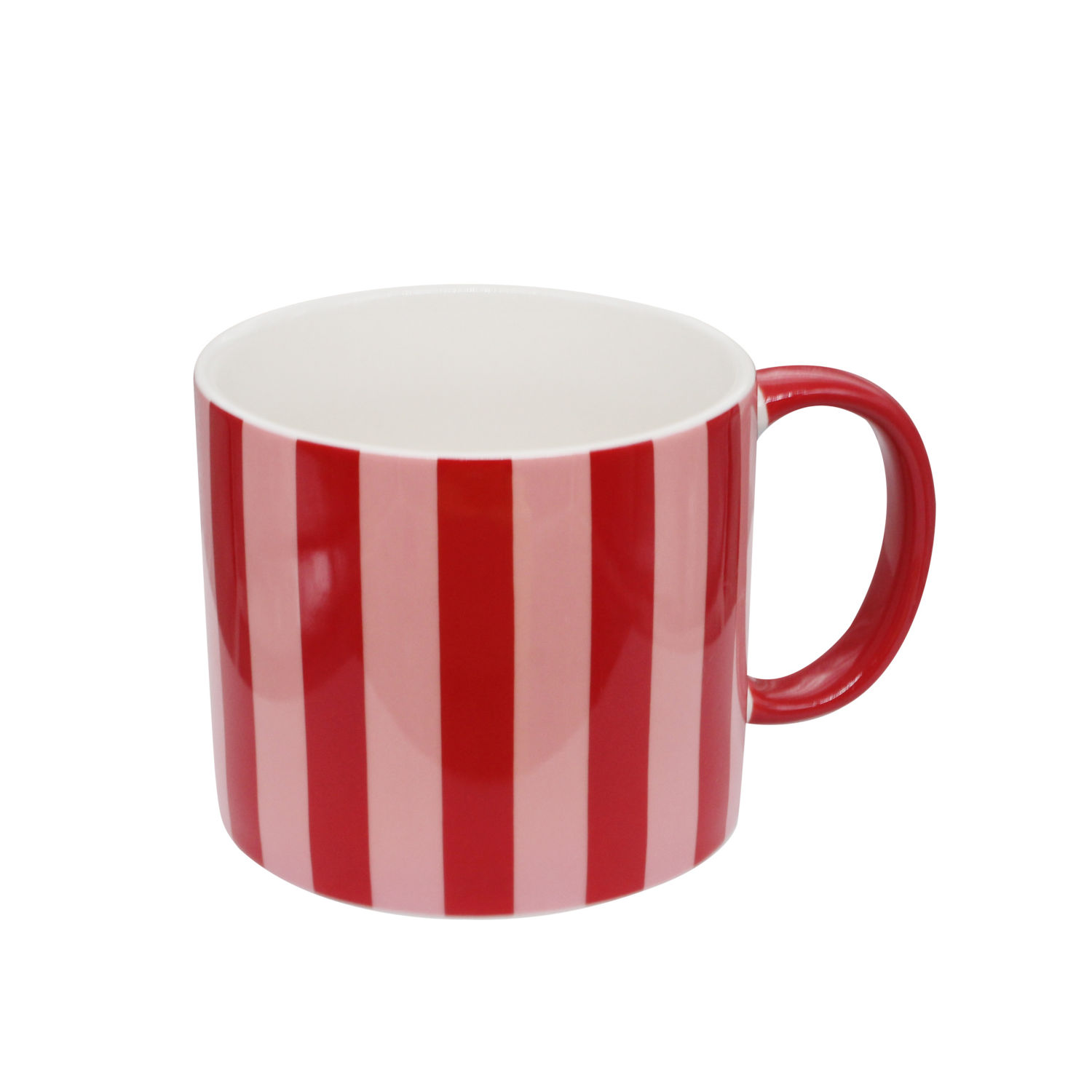 George Home Red And Pink Stripe Stoneware Mug