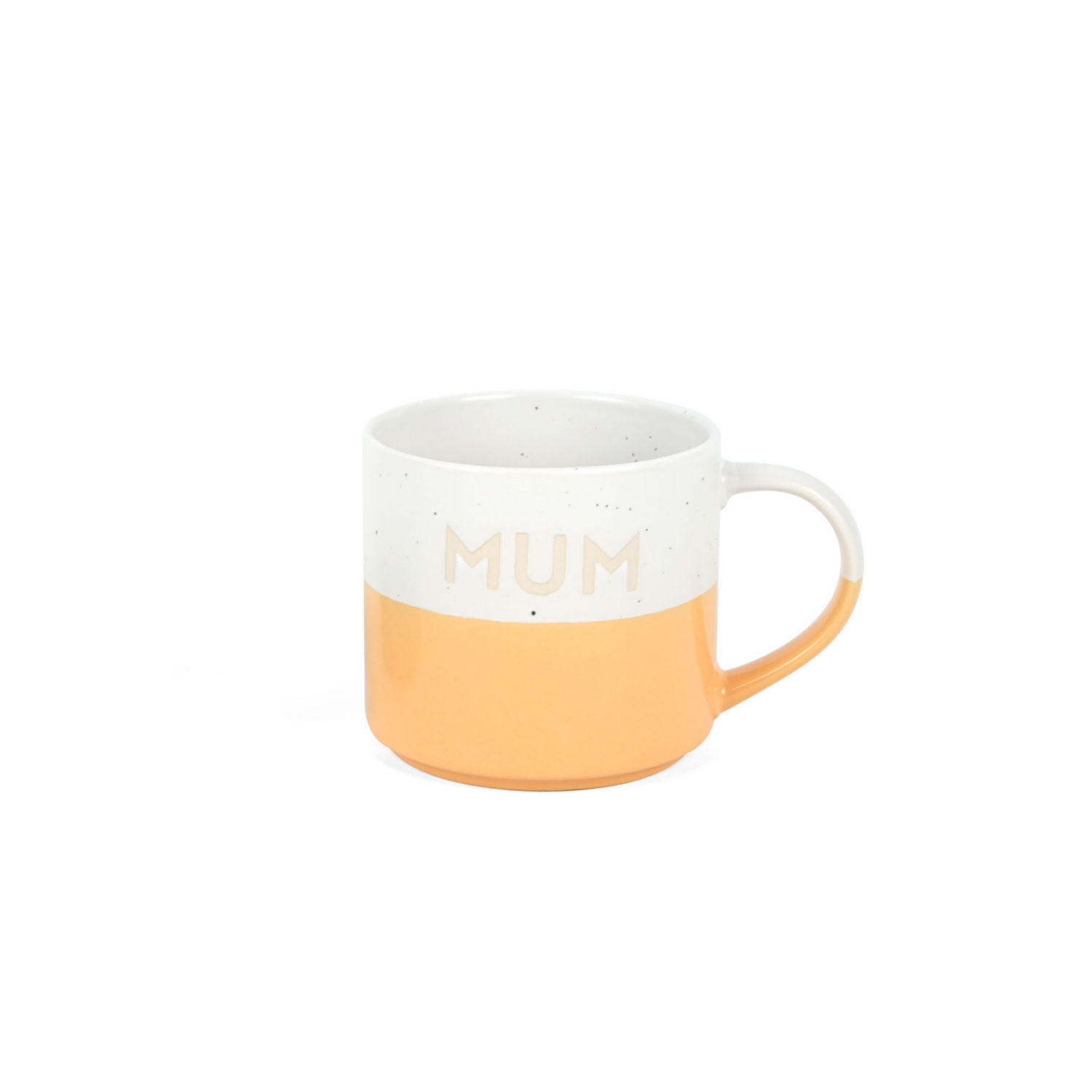 George Home Yellow & White Reactive Glaze 'Mum' Stoneware Mug