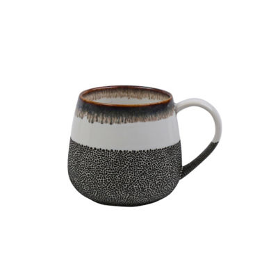 George Black Reactive Glaze Bubble Mug - Black