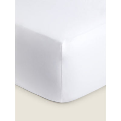 George Home White Luxuriously Soft 100% Cotton 800 Thread Count Fitted Sheet - Double