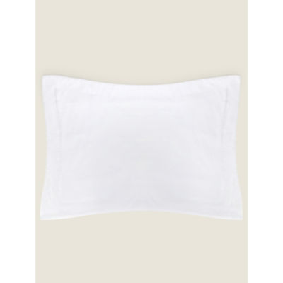 George Home White Luxuriously Soft 100% Cotton 800 Thread Count Oxford Pillowcase