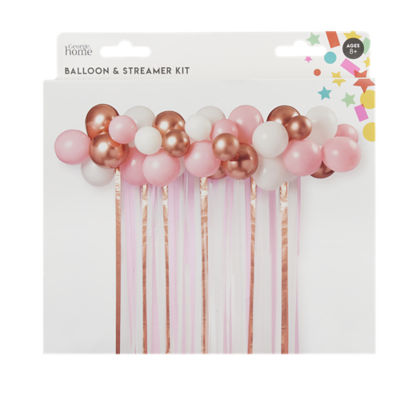 George Home Rose Gold Balloon and Streamer kit