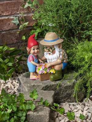 George Home Gardening Gnome Family 15.5x10x16.5cm
