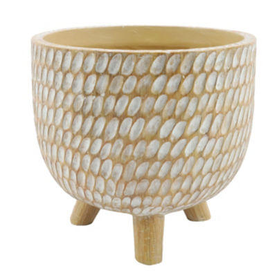 George Home Woodcut Black Planter 13x13x12cm