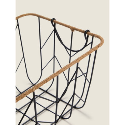 George Home Large Black Wire Basket