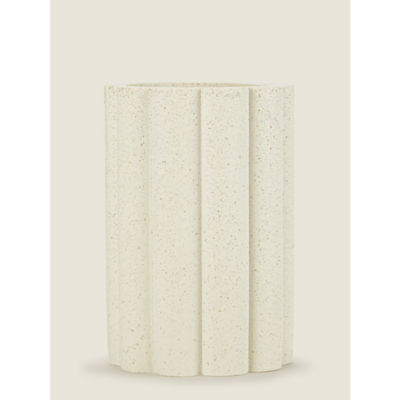 George Home Natural Ribbed Cylinder Tumbler