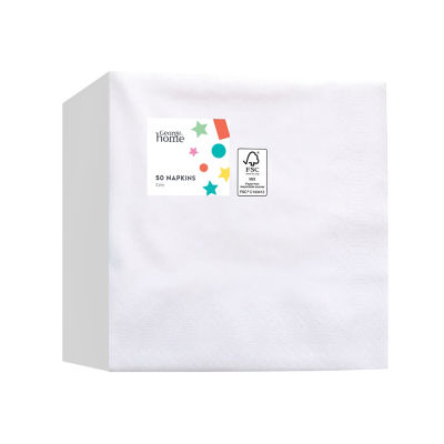 George Home White Napkins 50pk