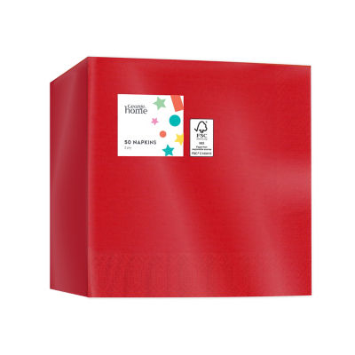 George Home Red 2-Ply Paper Napkins
