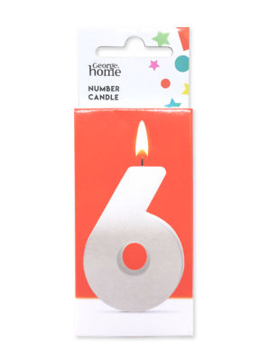 George Home Large Number Candle 6