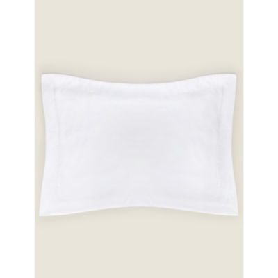George Home White Luxuriously Soft 100% Cotton 400 Thread Count Oxford Pillowcase
