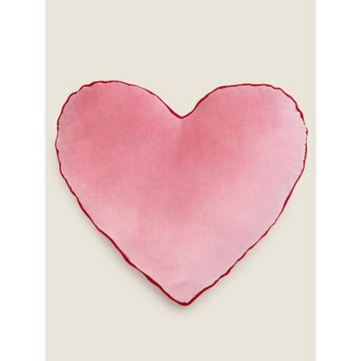 George Home Pink Heart-Shaped Cushion