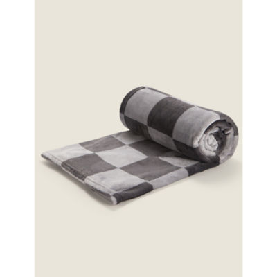 George Home Checkerboard Super-Soft Throw - 120cm x 150 cm