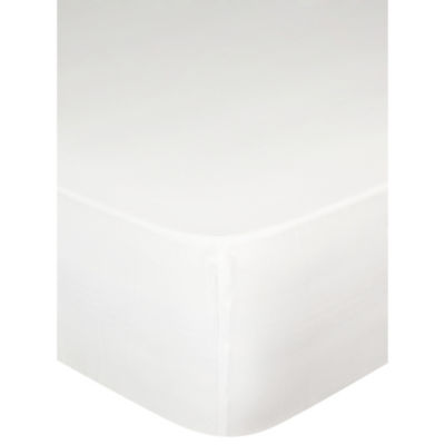 George Home White 100% Cotton Percale Extra Deep Fitted Sheet - King