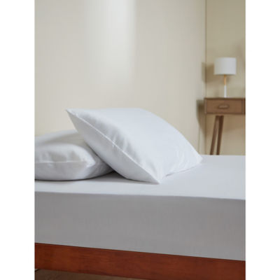 George Home White 100% Cotton Sateen Extra Deep Fitted Sheet - King
