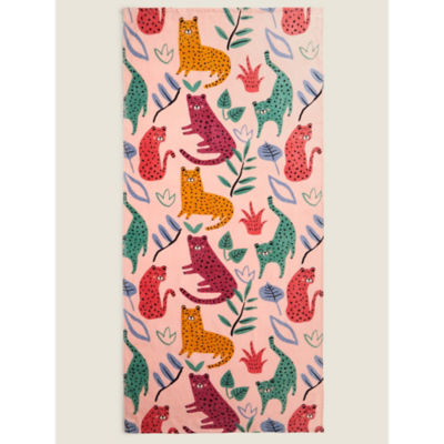 George Home Leopard Print Cotton Beach Towel