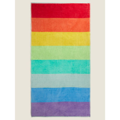 George Home Rainbow Stripe Cotton Beach Towel