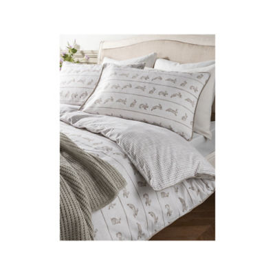 At Home with Stacey Solomon Natural Bunny Piped Duvet Set - Double