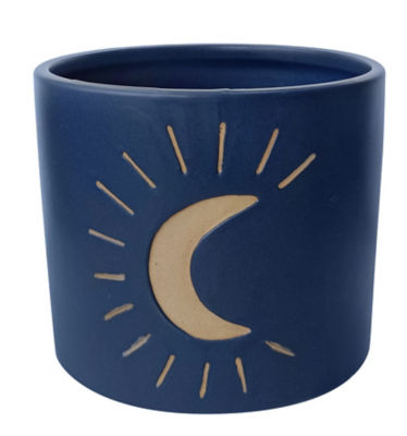 George Blue & Gold Moon Planter 14x12cm