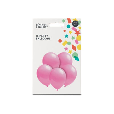George Home Pink Party Balloons 15pk