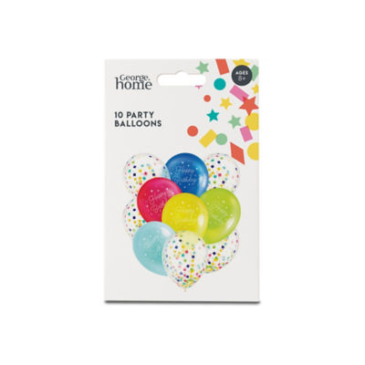George Home Happy Birthday Confetti Balloons