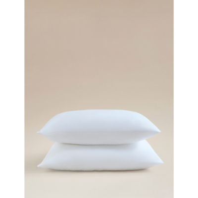 George Home White Feels Like Down Medium Pillows - Set Of 2