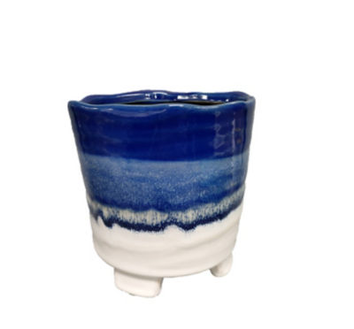 George Home Blue Stone Planter 15x15x15cm
