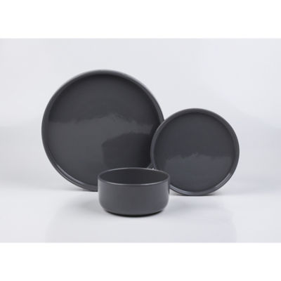 George Home Simply Grey Dinner Set - 12 Piece