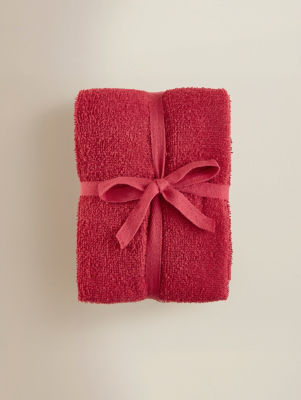George Home Red Terry Tea Towels