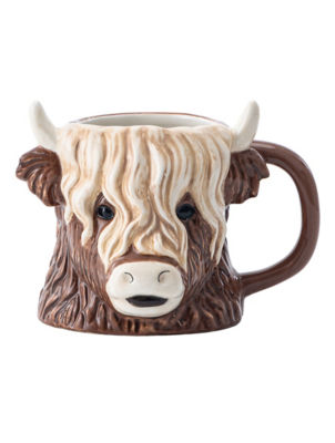 George Brown Highland Cow-Shaped Mug - Image 2